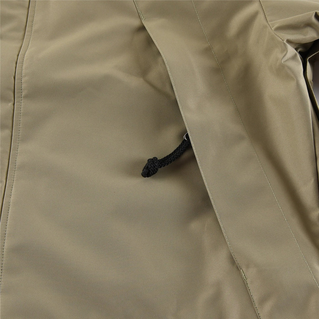 The North Face Women's Men's GORE-TEX Hooded Mountain Jacket - Khaki & Black Color Block Waterproof Shell