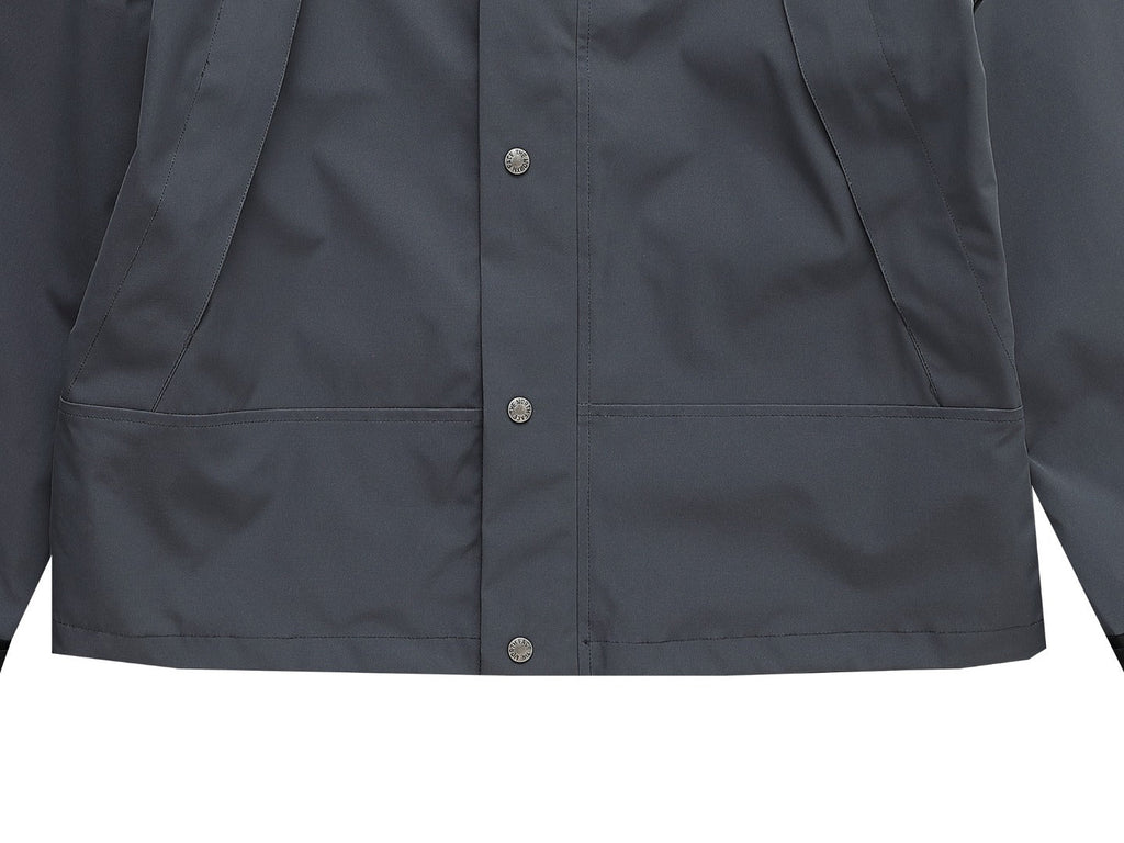 The North Face Women's Men's GORE-TEX Hooded Mountain Jacket - Gray & Black Color Block Waterproof Shell