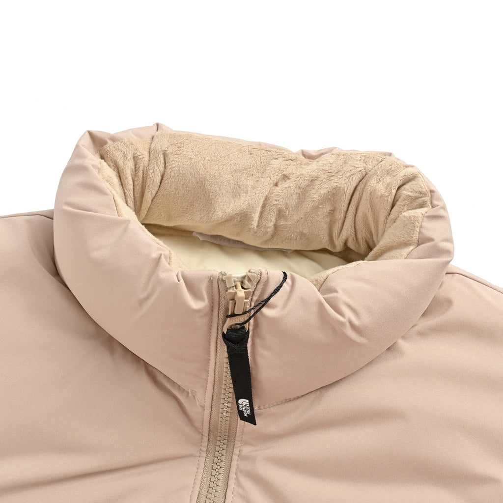 The North Face Women's Cropped Puffer Jacket Cream Beige Color Block