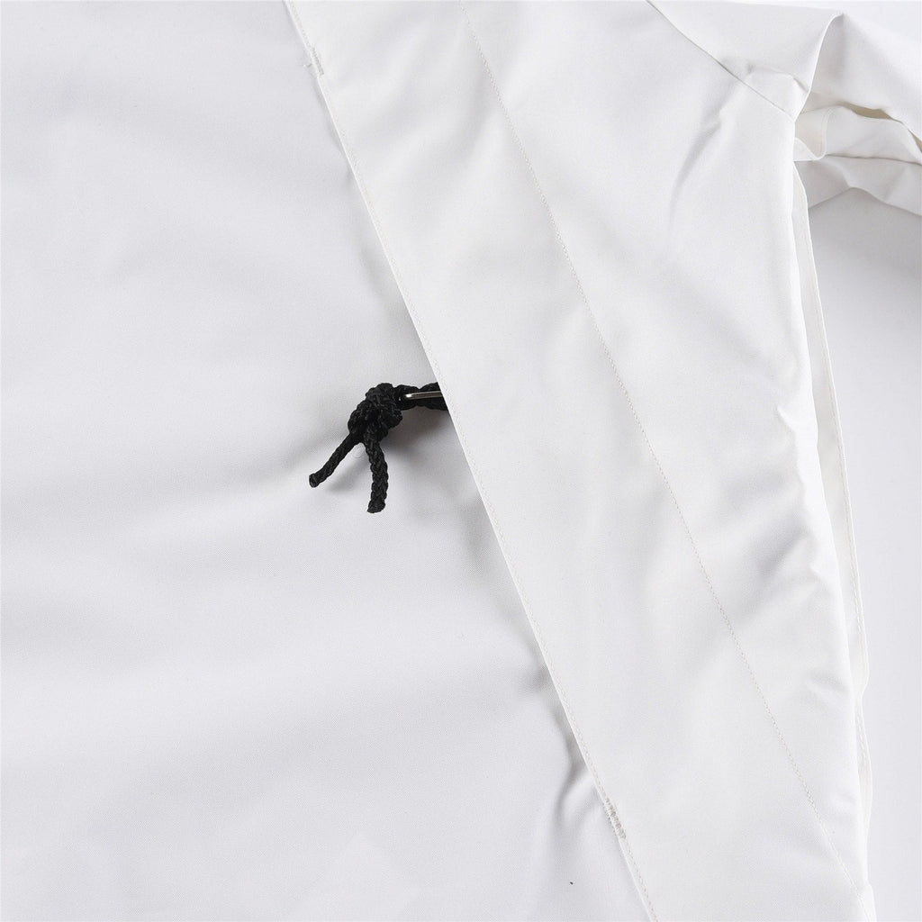 The North Face Women's Men's GORE-TEX Hooded Mountain Jacket - White & Black Color Block Waterproof Shell