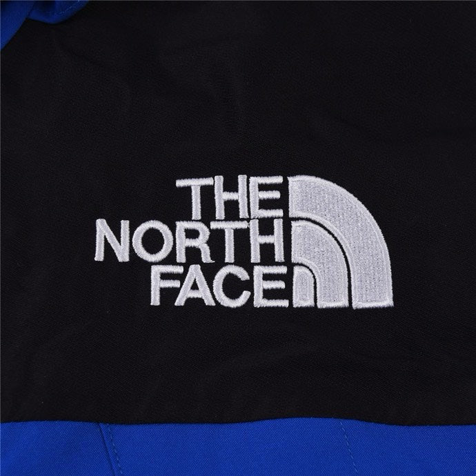 The North Face Women's Men's Hooded Mountain Jacket - Bright Blue & Black Color Block