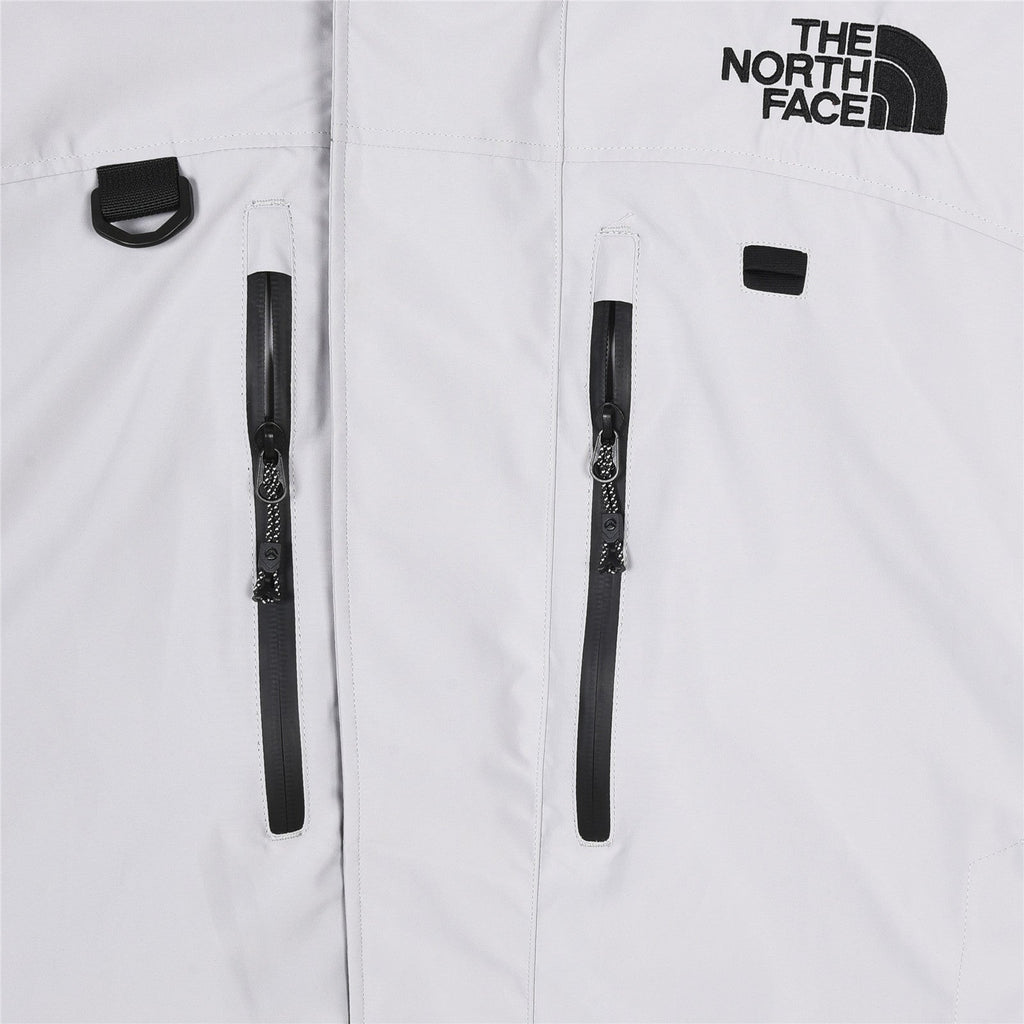 The North Face Men's White Hooded Ski Jacket | Outdoor Winter Outerwear