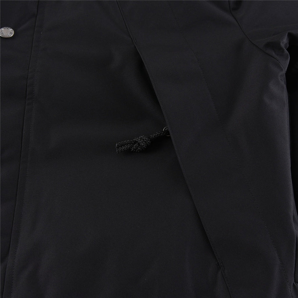 The North Face Women's Men's GORE-TEX Hooded Mountain Jacket - Solid Black Waterproof Shell