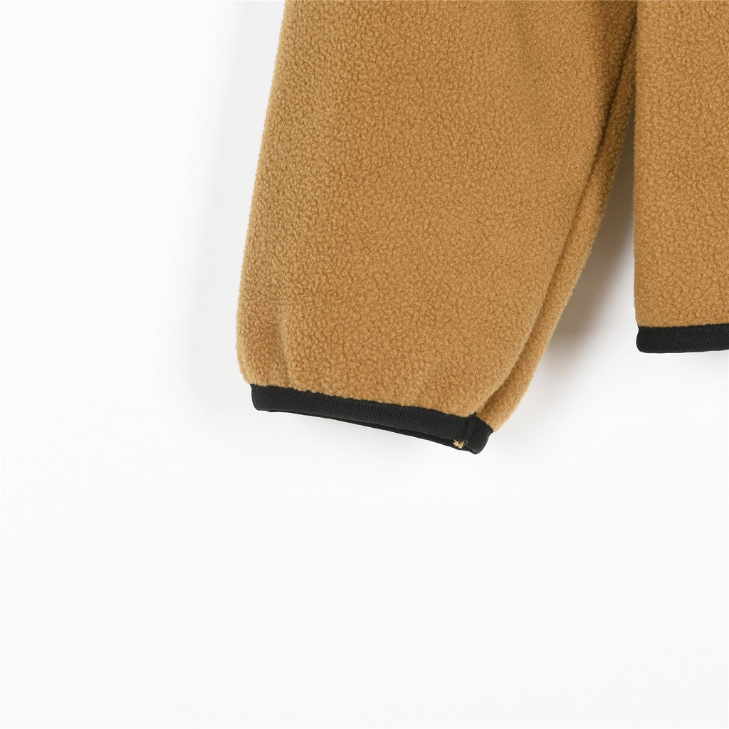 The North Face Women's Men's Fleece Jacket - Khaki & Black Color Block
