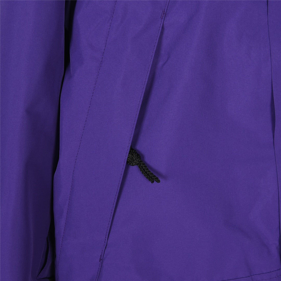 The North Face Men's Hooded Mountain Jacket | Purple & Black Color Block