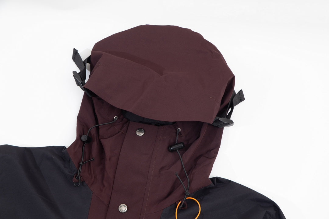 The North Face Men's GORE-TEX Hooded Mountain Jacket | Burgundy & Black Color Block