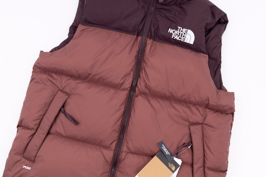 The North Face 1996 Retro Nuptse Vest – Maroon Color Block | Women's & Men's Styling