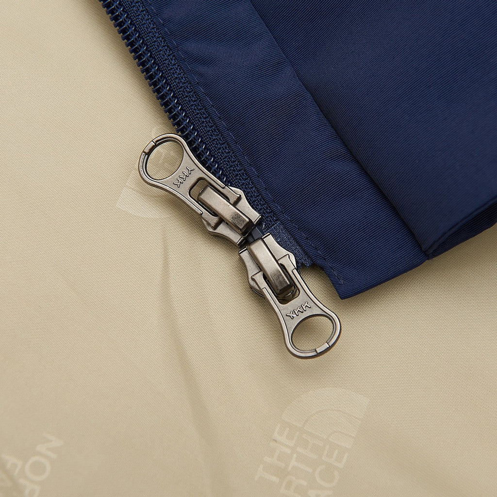 The North Face Women's Men's Multi-Pocket Hooded Jacket - Navy Blue & Khaki Color Block