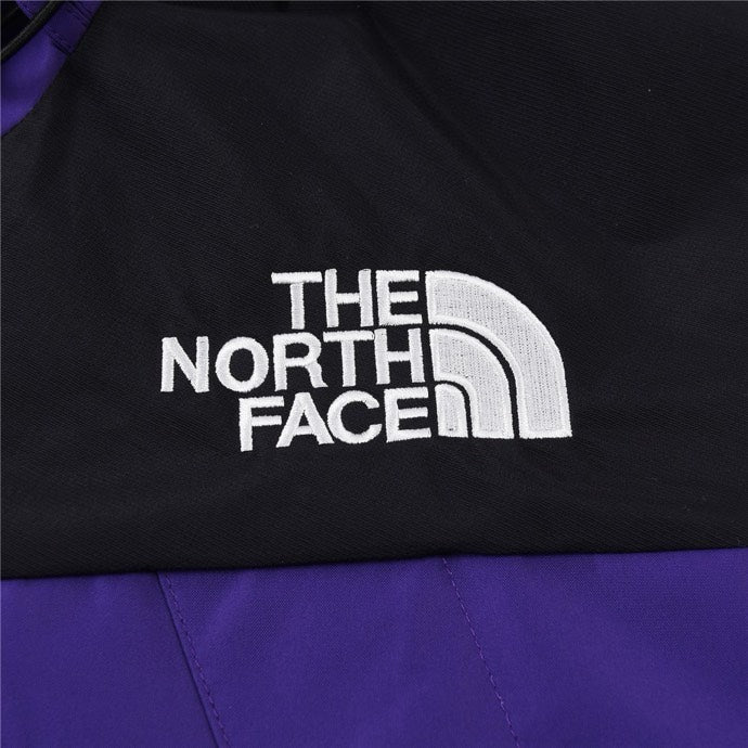 The North Face Women's Men's Hooded Mountain Jacket - Purple & Black Color Block