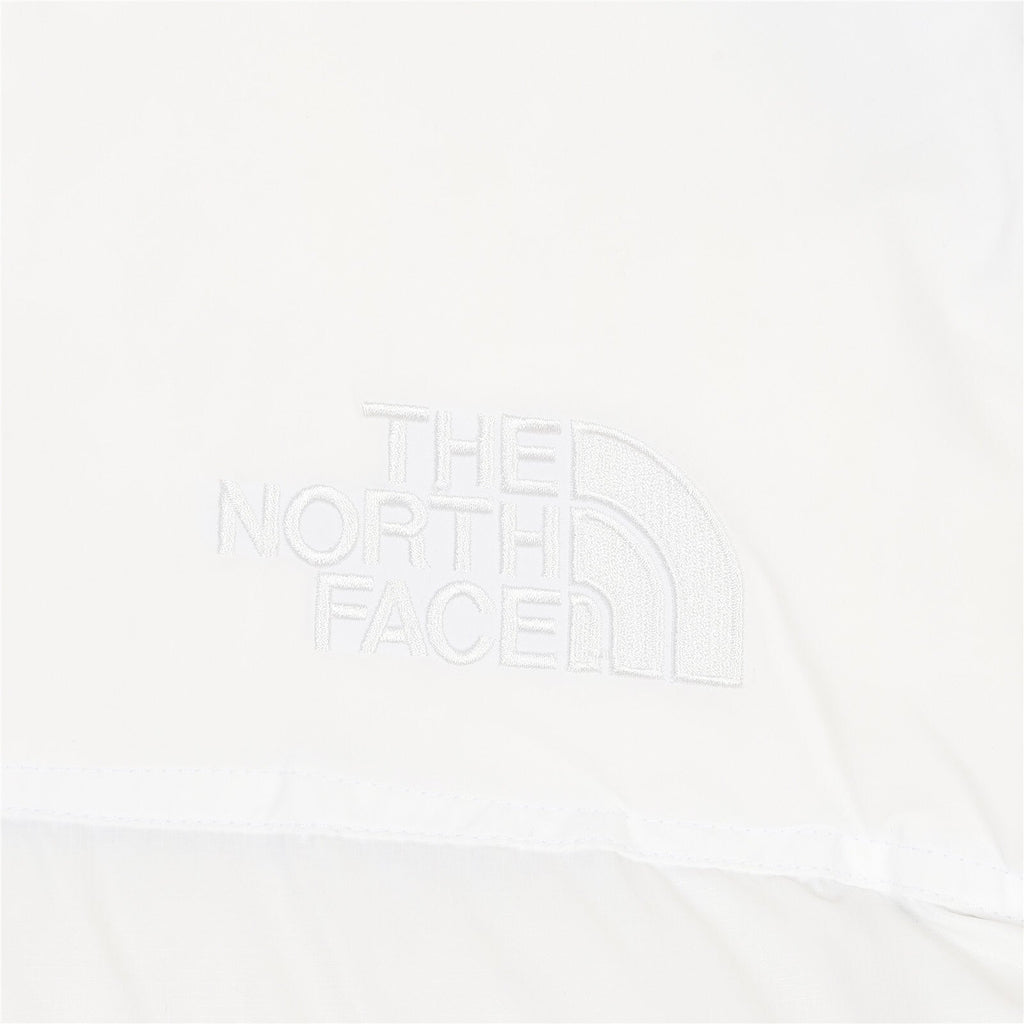 The North Face Stand Collar Puffer Jacket | Solid White | Women's & Men's Streetwear Style
