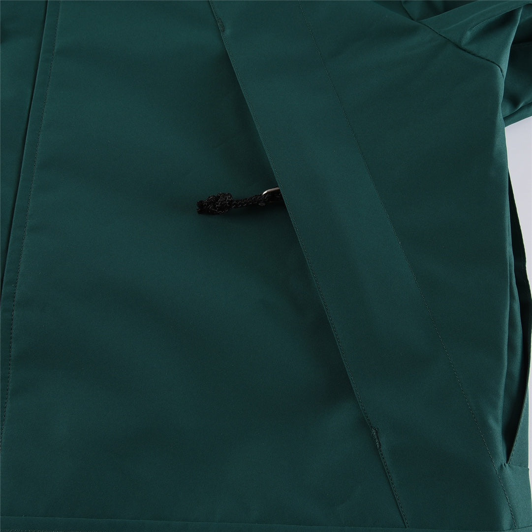 The North Face Women's Men's GORE-TEX Hooded Mountain Jacket - Green & Black Color Block Waterproof Shell