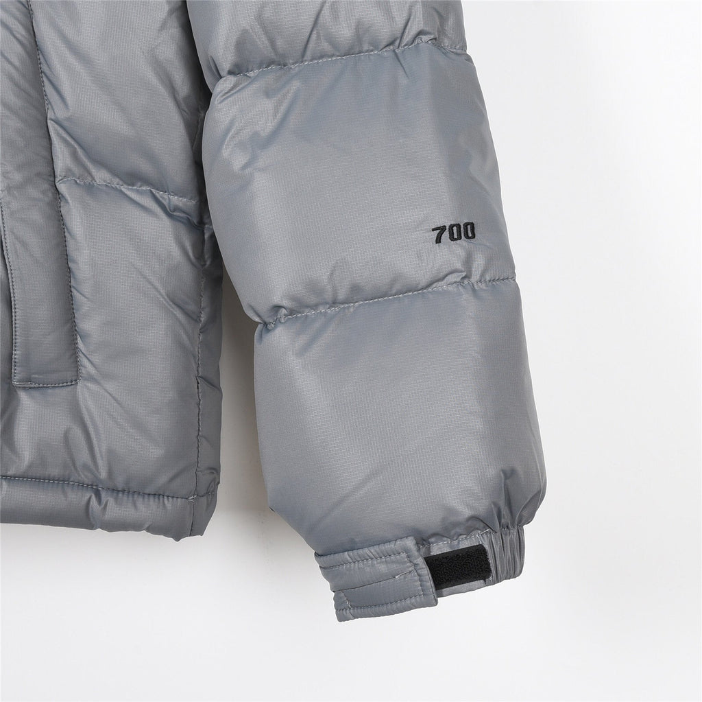 The North Face Color Block Stand Collar Puffer Jacket | Grey | Women's & Men's Streetwear Style