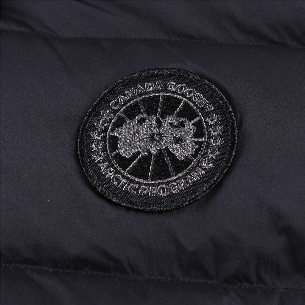 Canada Goose Women's Men's Black Label Hooded Down Jacket - Black