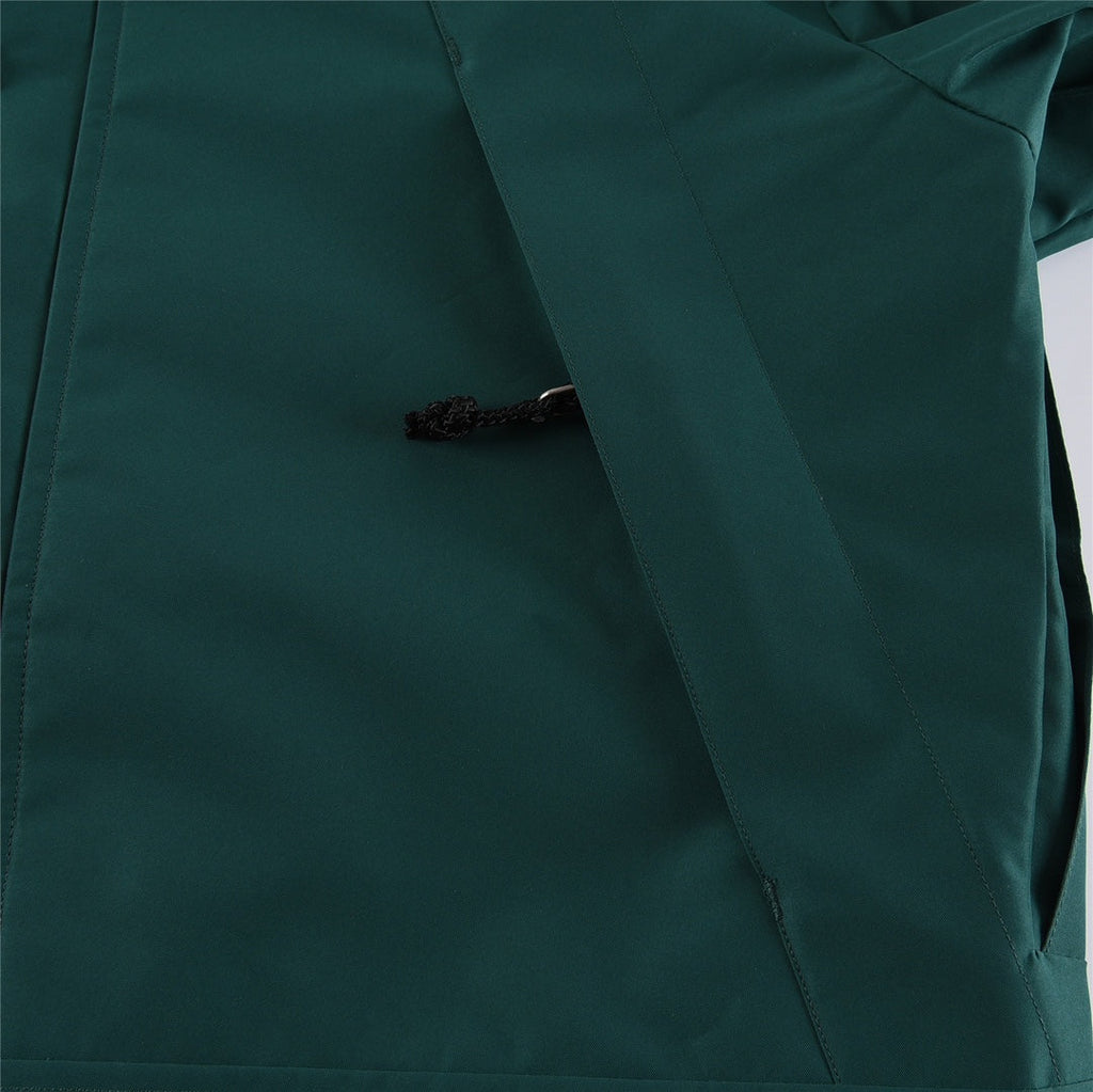 The North Face Women's Men's GORE-TEX Hooded Mountain Jacket - Dark Green & Black Colour Block Waterproof Shell