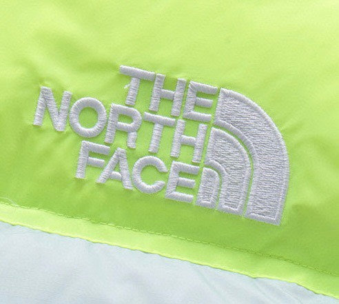 The North Face 1996 Retro Nuptse Jacket – Light Gray & Neon Green Color Block | Women's & Men's Styling