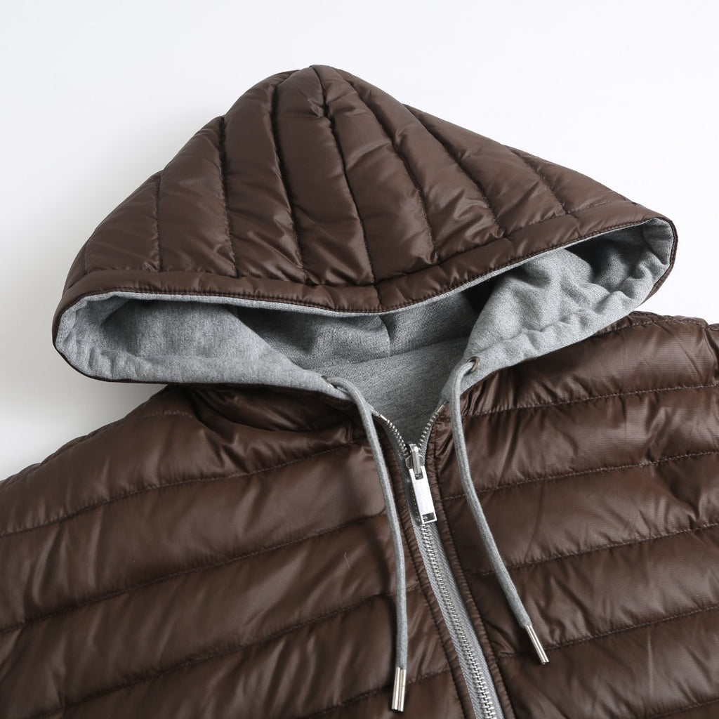 Canada Goose Women's Men's Fuse Reversible Hoody Down Jacket - Brown