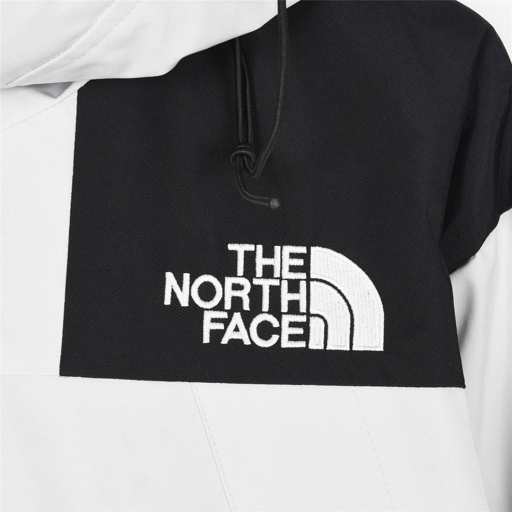 The North Face Men's Hooded Mountain Jacket | White & Black Color Block