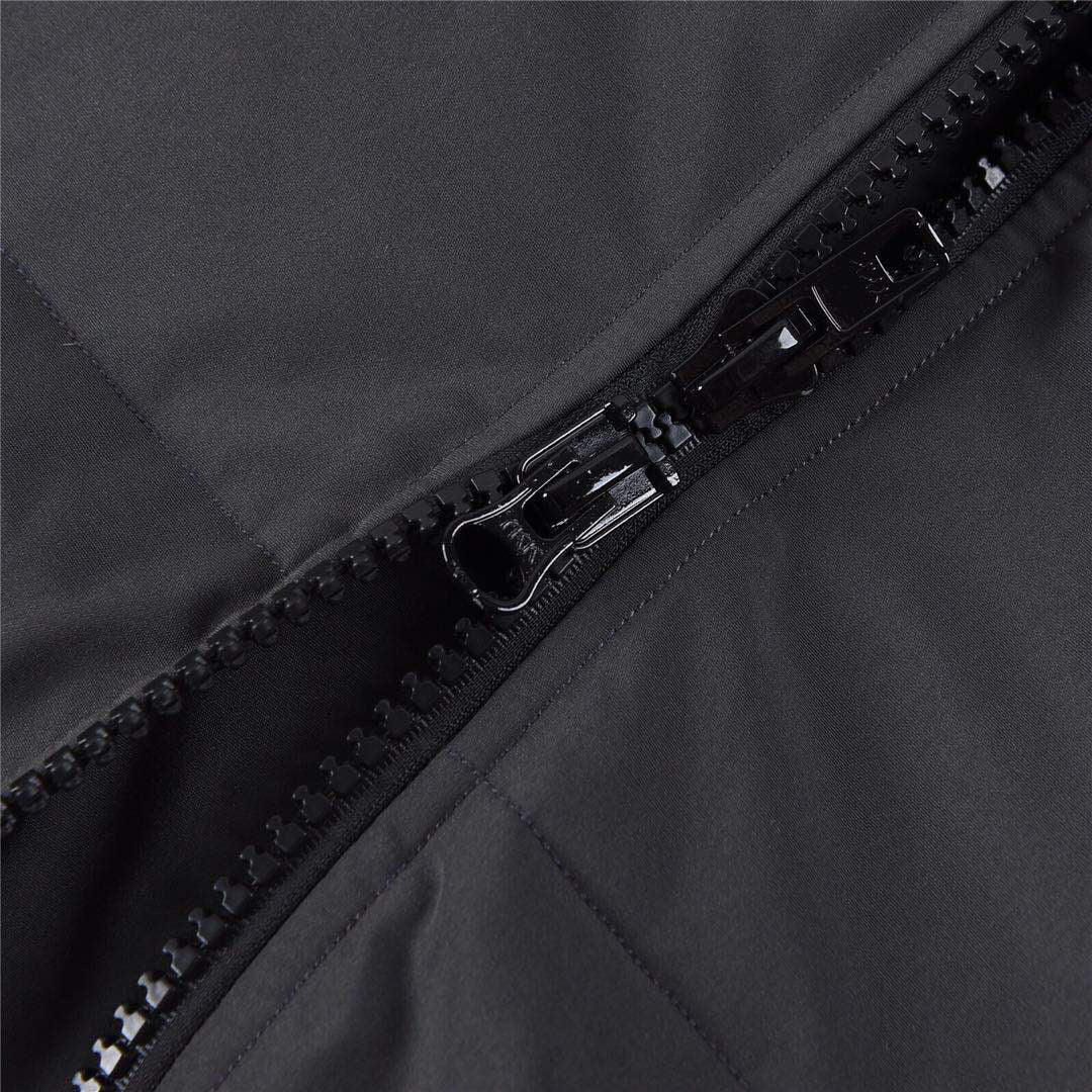 Canada Goose Women's Men's Fur Hood Long Puffer Coat - Dark Grey