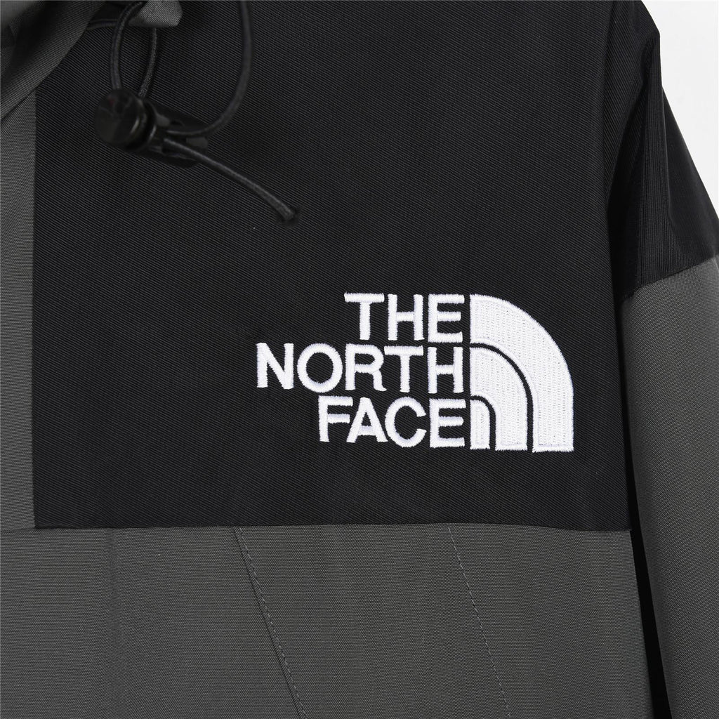 The North Face Men's Hooded Mountain Jacket | Charcoal Grey & Black Color Block