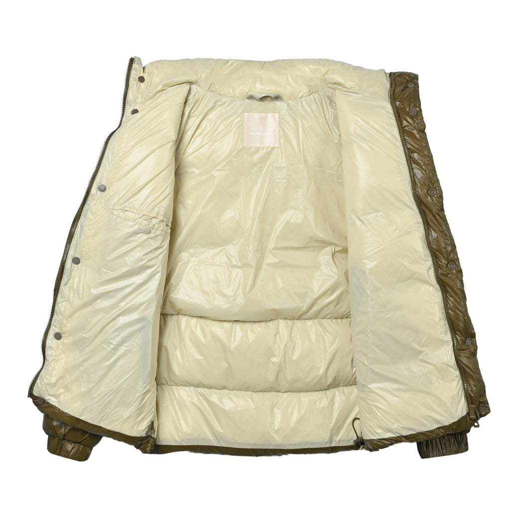 Moncler Women's Men's Stand Collar Puffer Down Jacket - Olive Green
