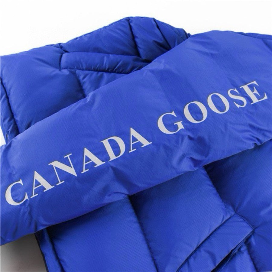 Canada Goose Women's Men's Short Hooded Down Jacket - Royal Blue