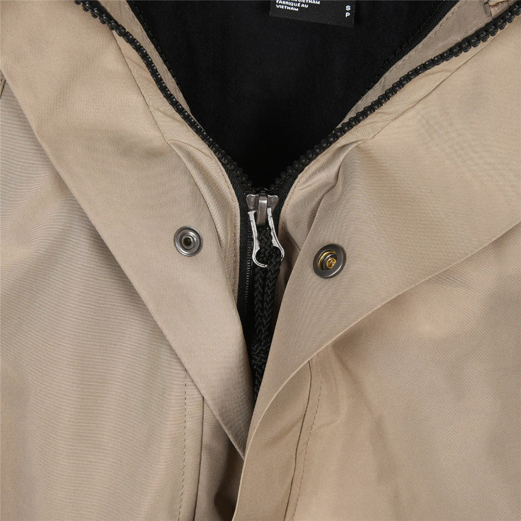 The North Face Men's Hooded Mountain Jacket | Khaki & Black Color Block