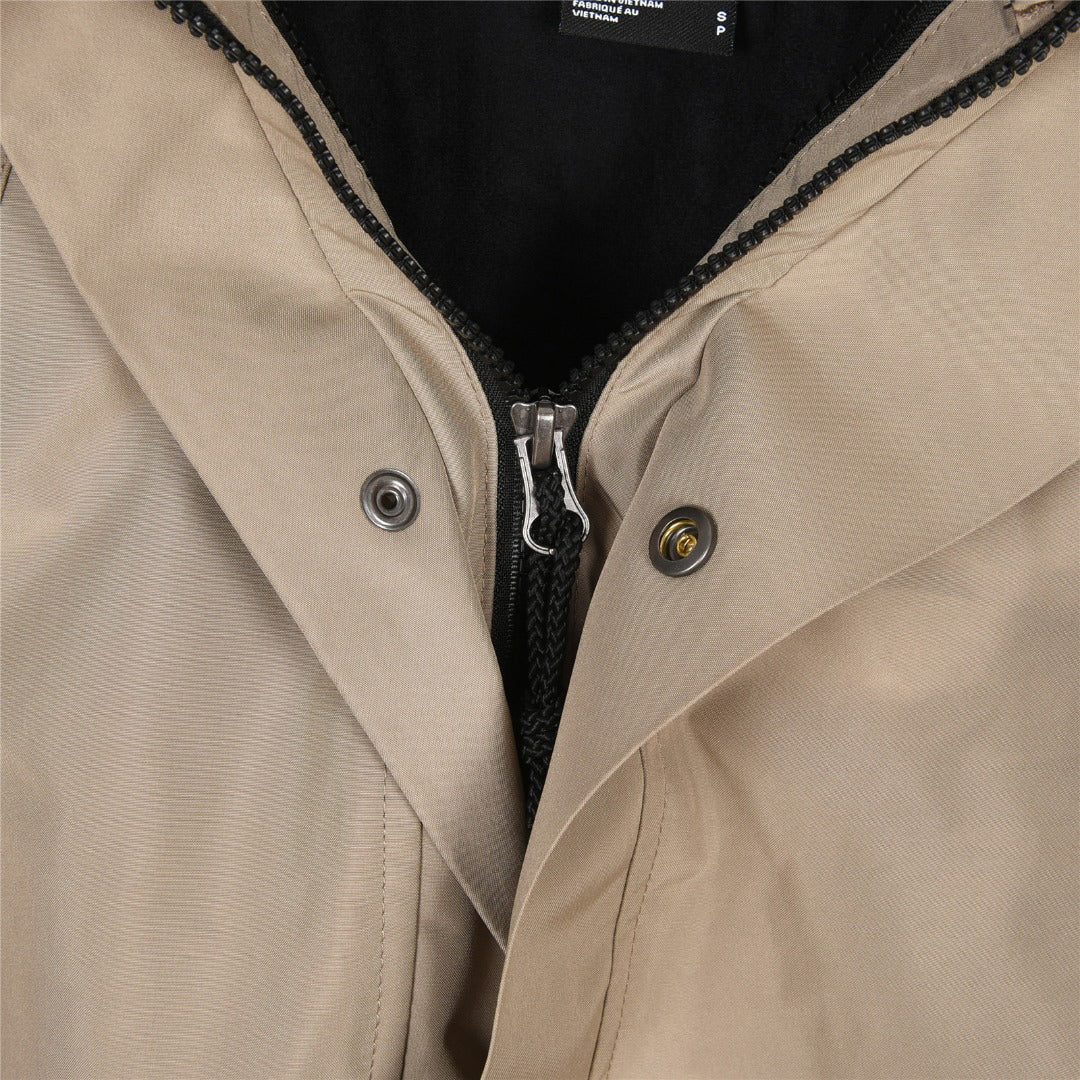 The North Face Men's Hooded Mountain Jacket | Khaki & Black Color Block