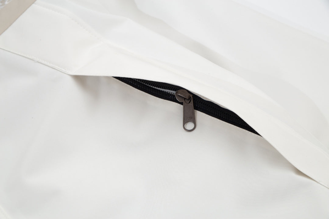 The North Face Men's GORE-TEX Hooded Mountain Jacket | White & Beige Color Block