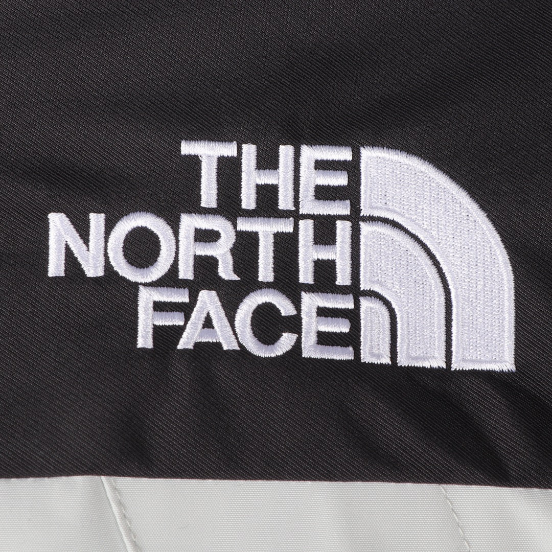 The North Face Women's Men's GORE-TEX Hooded Mountain Jacket - Light Gray & Black Color Block Waterproof Shell