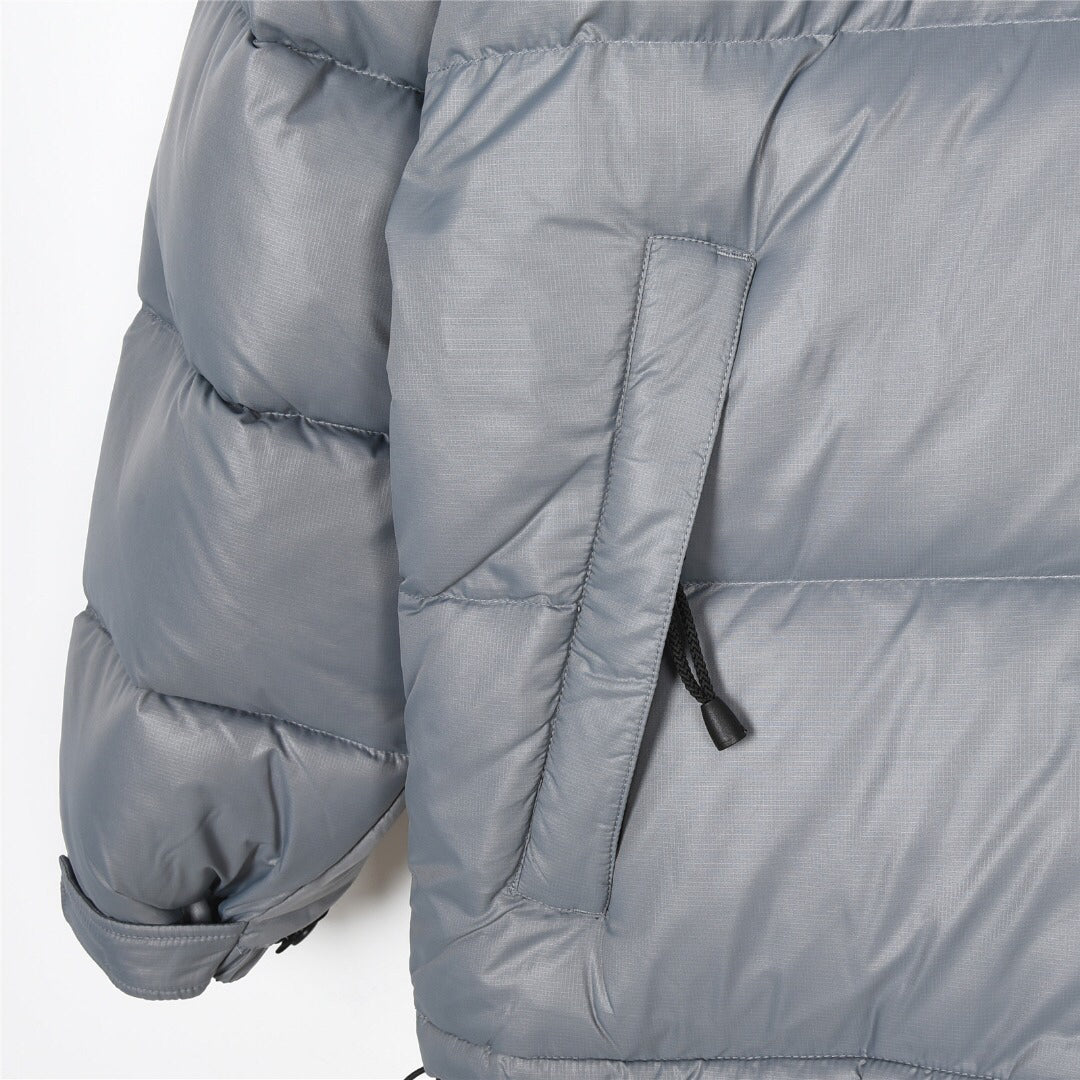 The North Face Color Block Stand Collar Puffer Jacket | Grey | Women's & Men's Streetwear Style