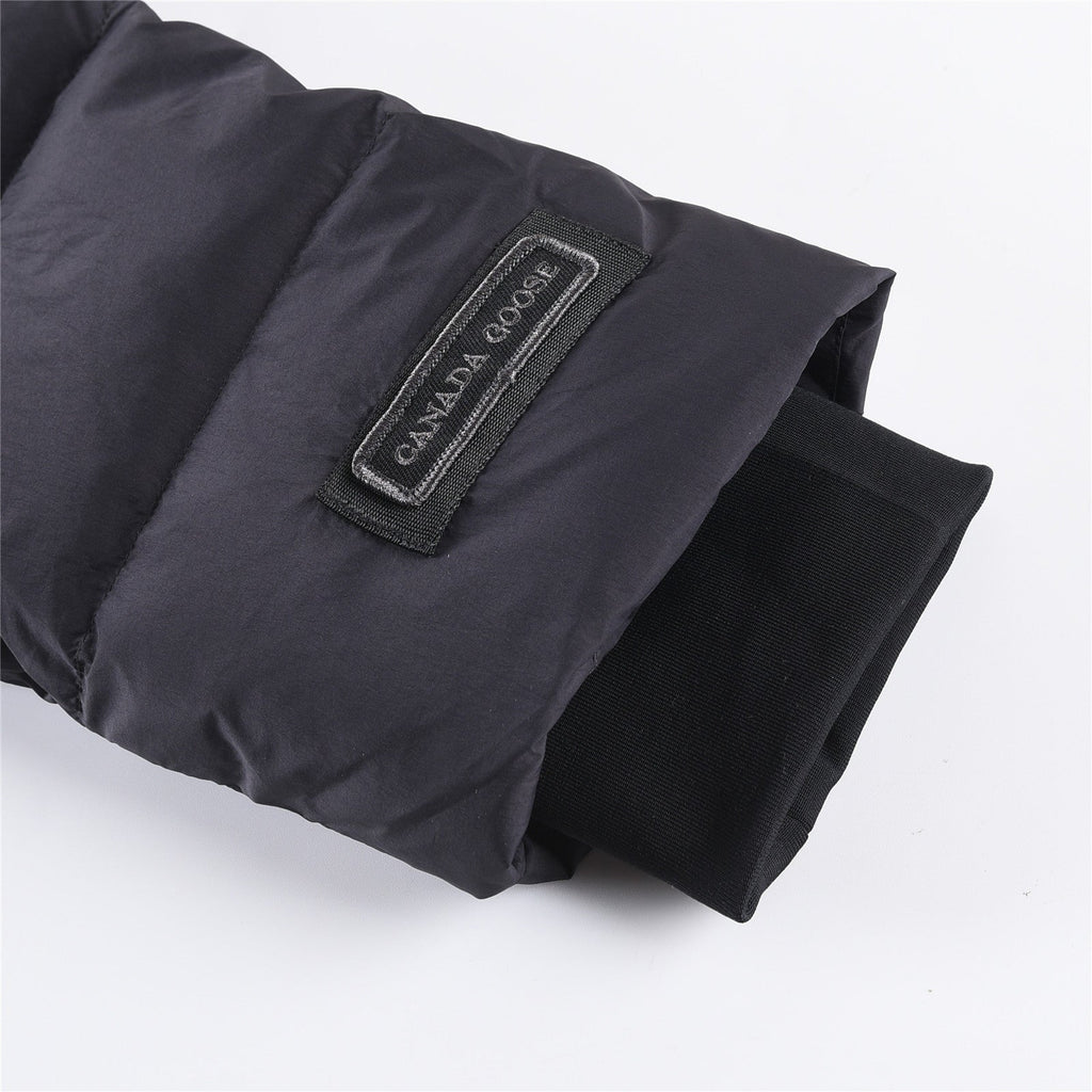 Canada Goose Women's Men's Black Label Hooded Down Jacket - Black
