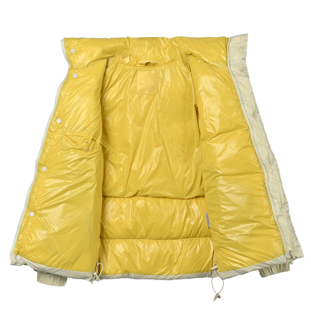 Moncler Women's Men's Stand Collar Puffer Down Jacket - Cream