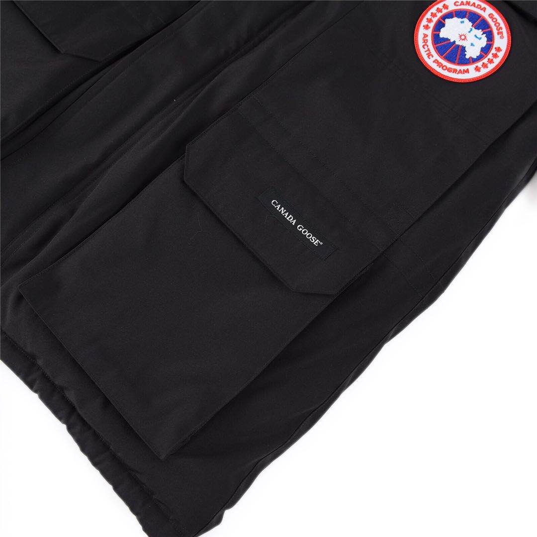 Canada Goose Women's Men's Fur Hood Parka Jacket - Black
