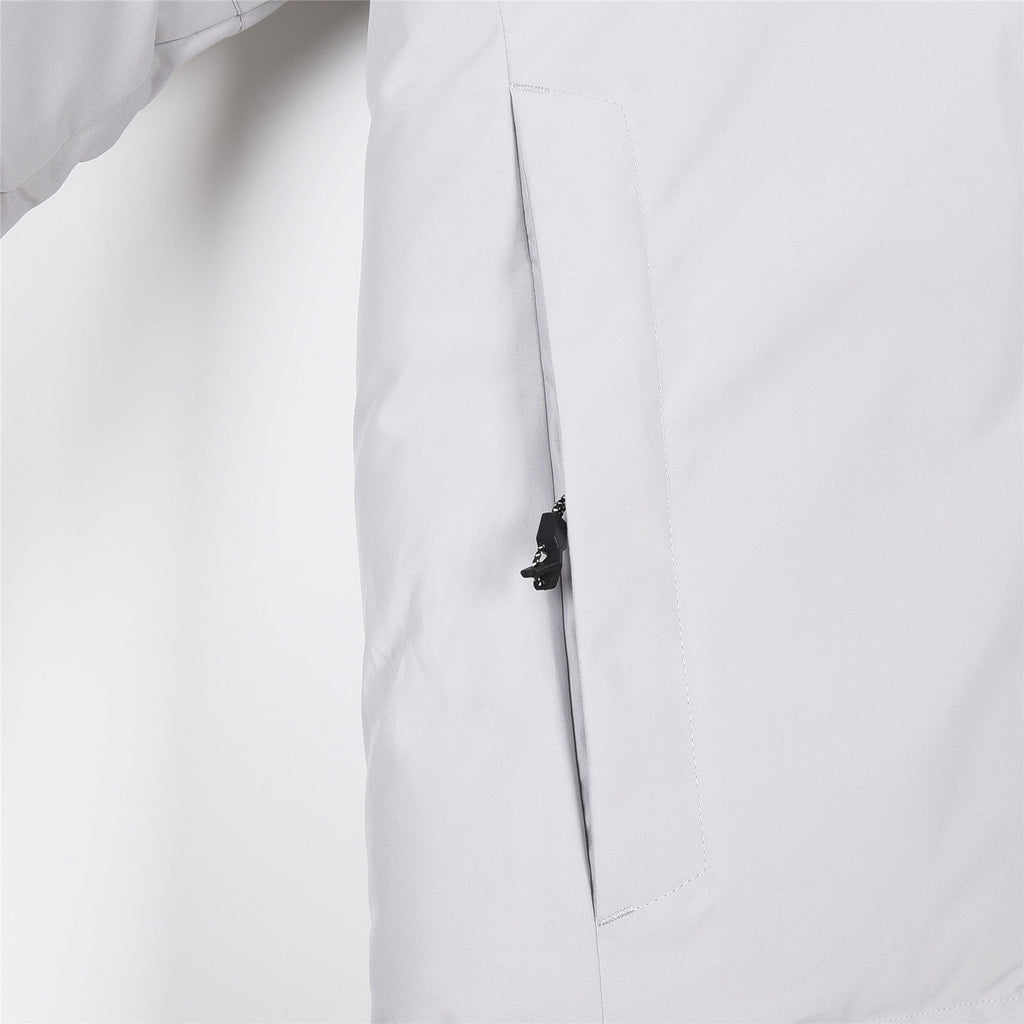 The North Face Men's White Hooded Ski Jacket | Outdoor Winter Outerwear