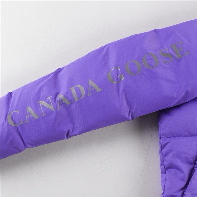 Canada Goose Women's Men's Short Hooded Down Jacket - Purple