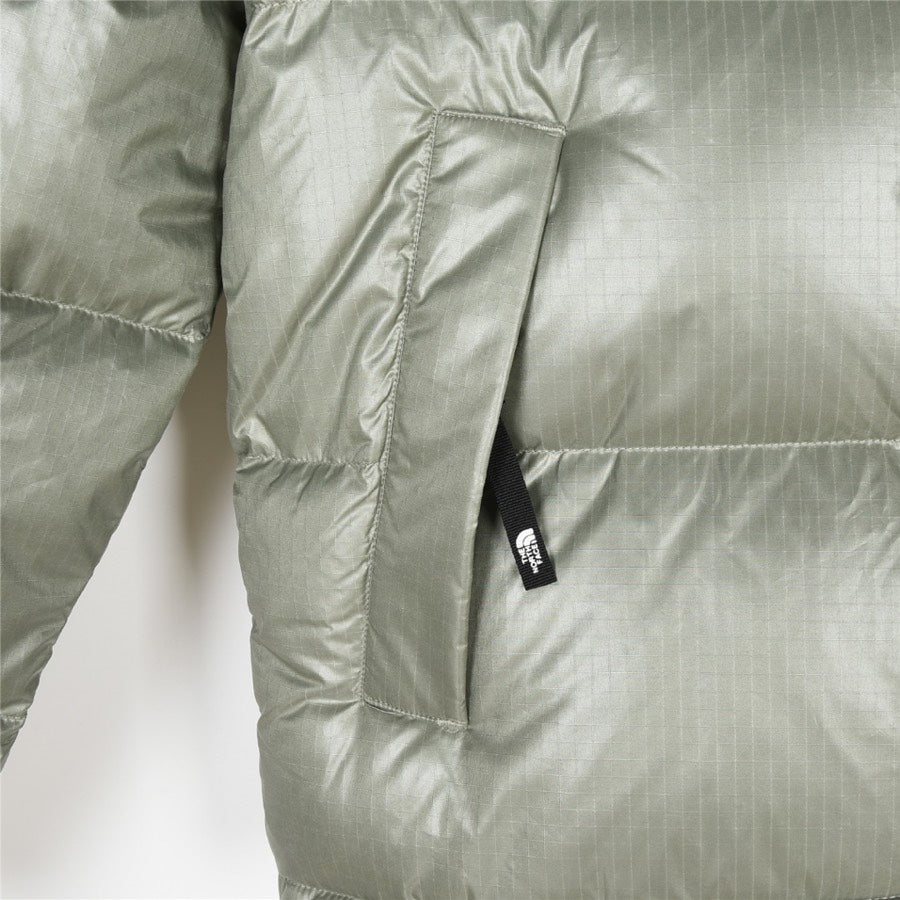 The North Face 1996 Retro Nuptse Jacket – Metallic Sage & Black Color Block | Women's & Men's Styling