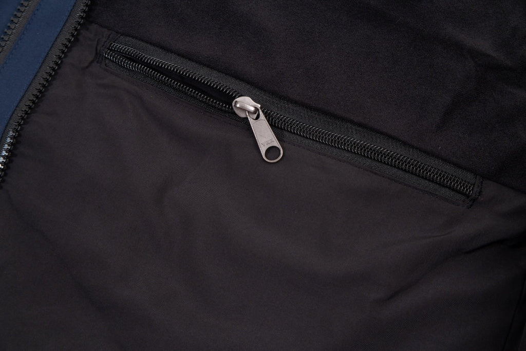 The North Face Men's GORE-TEX Hooded Mountain Jacket | Navy Blue & Black Color Block