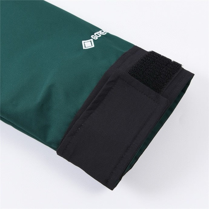 The North Face Women's Men's Hooded Mountain Jacket - Dark Green & Black Color Block