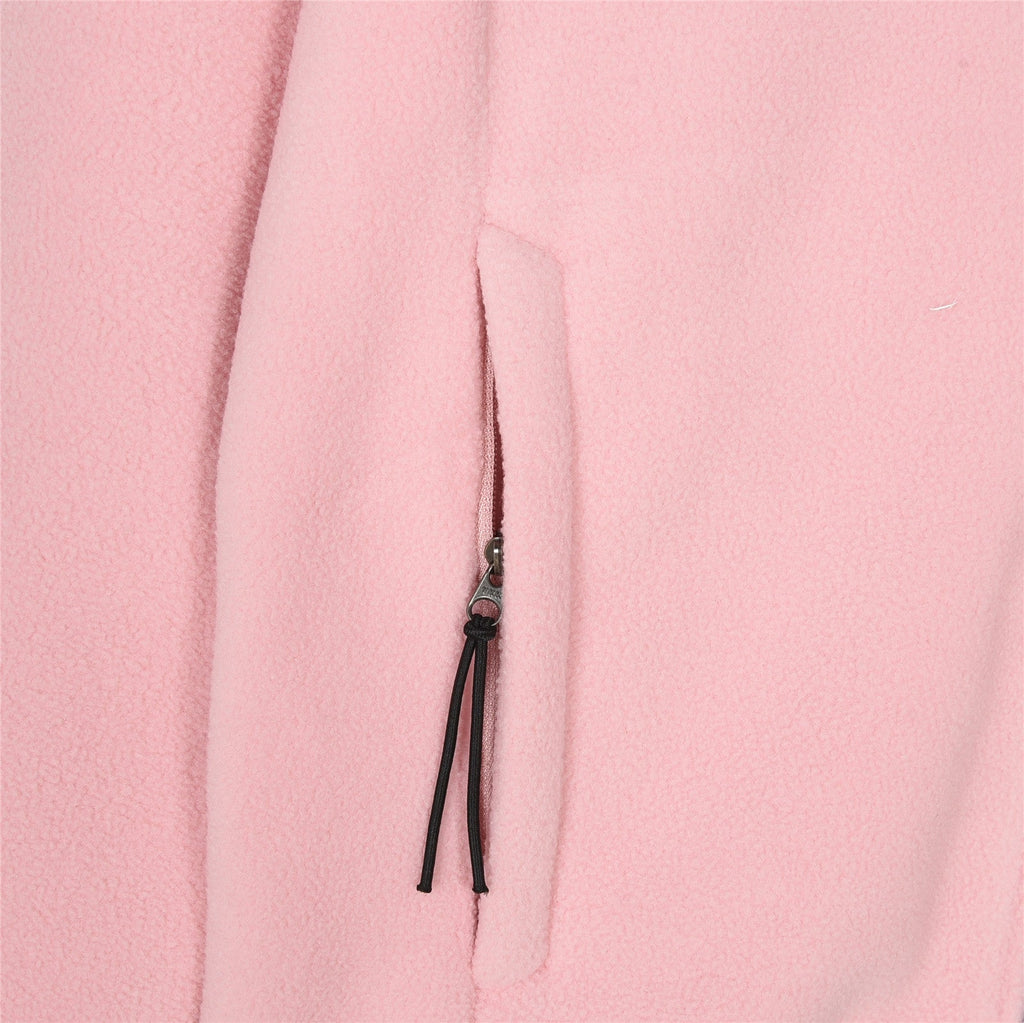 The North Face Women's Men's Fleece Jacket - Light Pink & Black Color Block