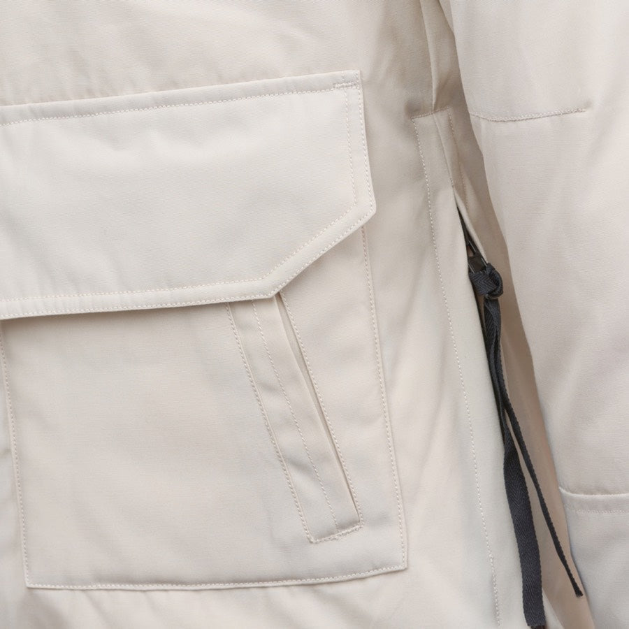 Canada Goose Women's Men's Black Label Down Parka Jacket - Cream White