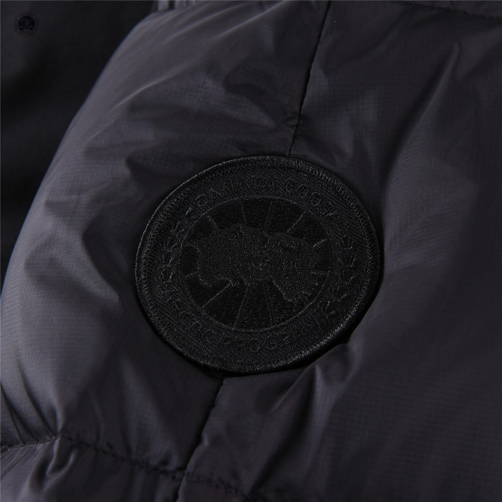 Canada Goose Women's Men's Patchwork Hooded Bomber Jacket - Black