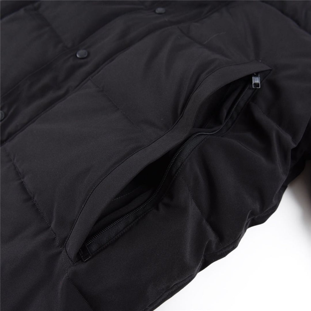 Canada Goose Women's Men's Fur Hood Mid-Length Puffer Jacket - Black