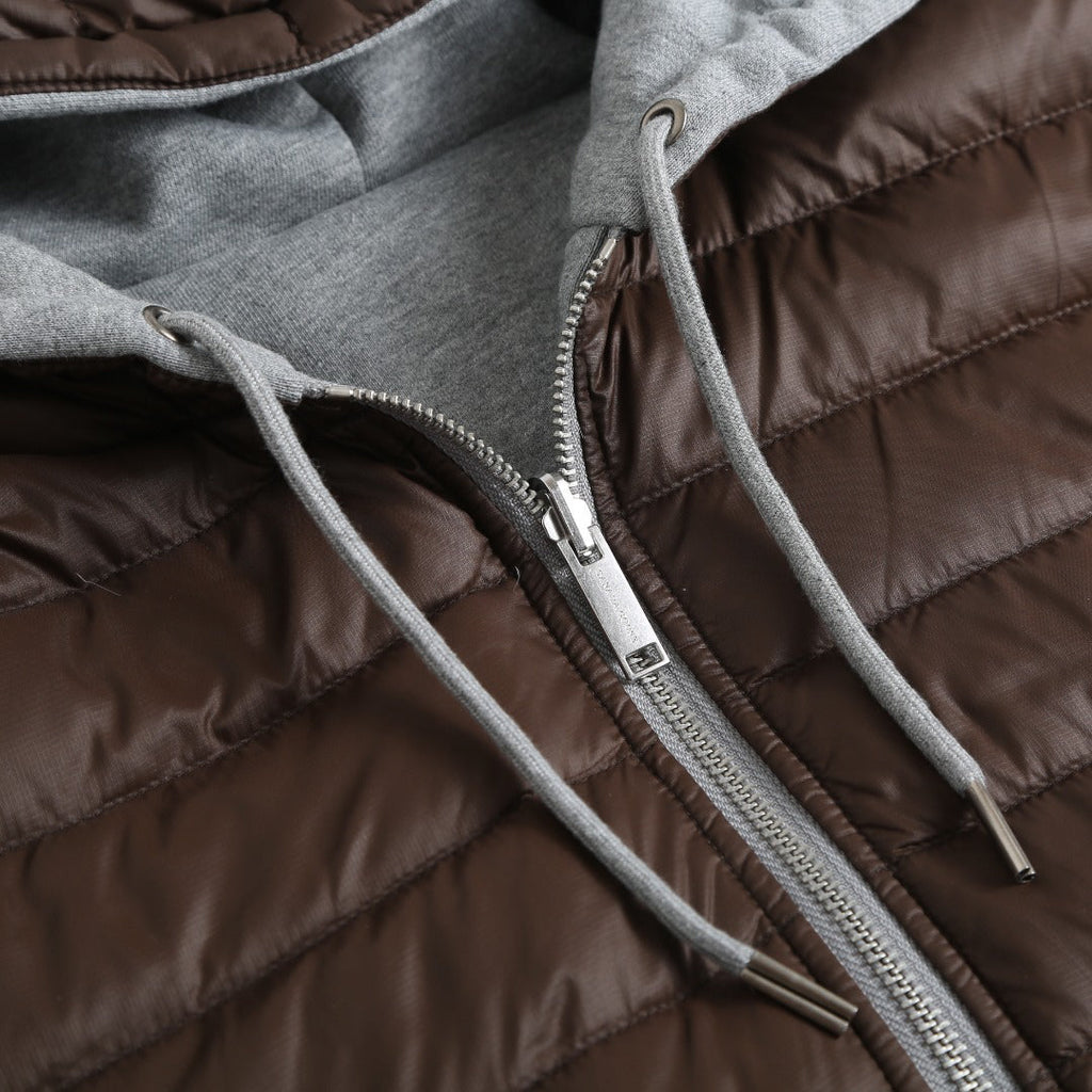 Canada Goose Women's Men's Fuse Reversible Hoody Down Jacket - Brown
