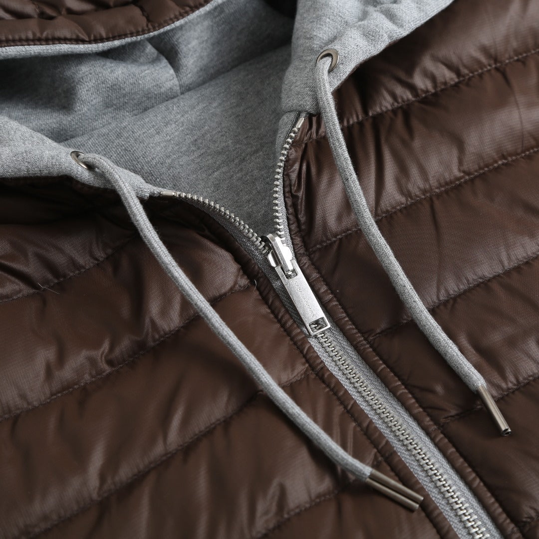 Canada Goose Women's Men's Fuse Reversible Hoody Down Jacket - Brown