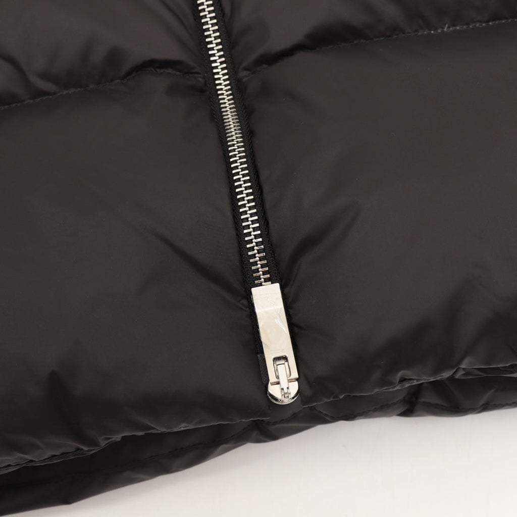 Moncler Women's Men's Stand Collar Puffer Down Jacket - Black