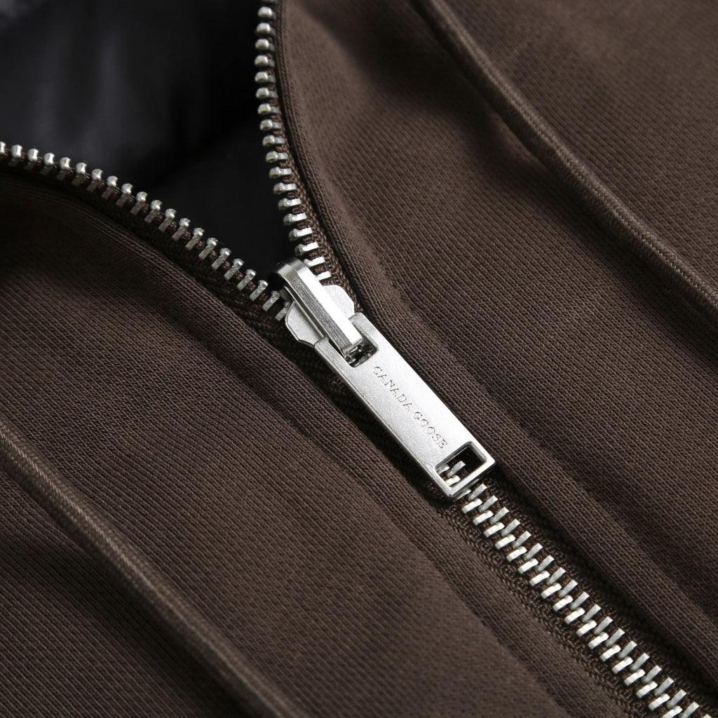 Canada Goose Women's Men's Full-Zip Hooded Down Jacket - Brown