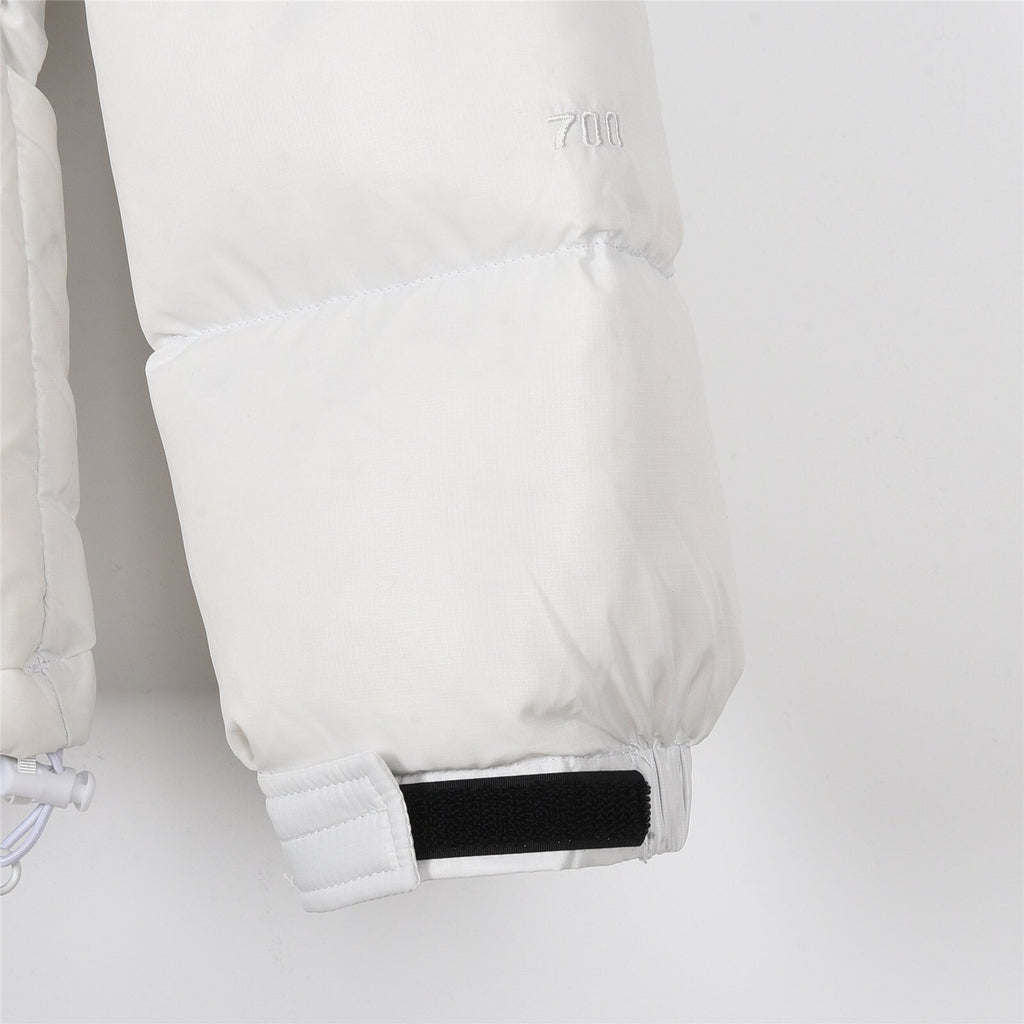 The North Face Stand Collar Puffer Jacket | Solid White | Women's & Men's Streetwear Style