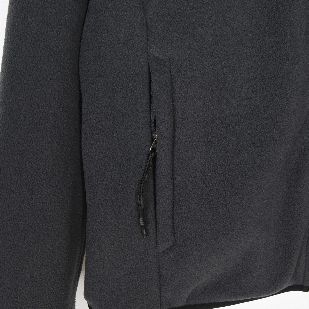 The North Face Women's Men's Fleece Jacket - Dark Gray & Black Color Block