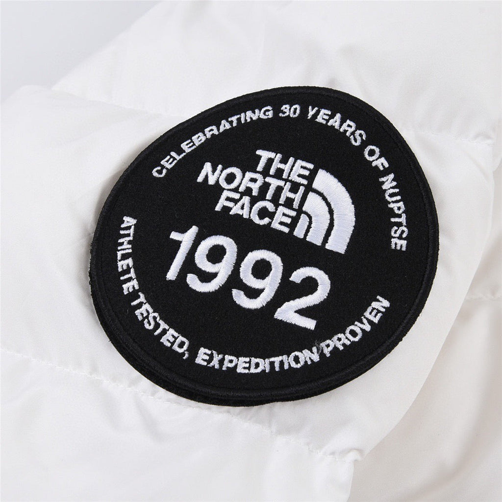 The North Face 1992 Patch Color Block Puffer Jacket | Grey & White | Women's & Men's Streetwear Style