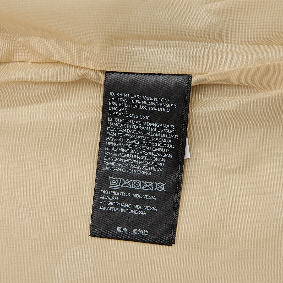 The North Face Women's Men's Multi-Pocket Hooded Jacket - Cream & Khaki Color Block